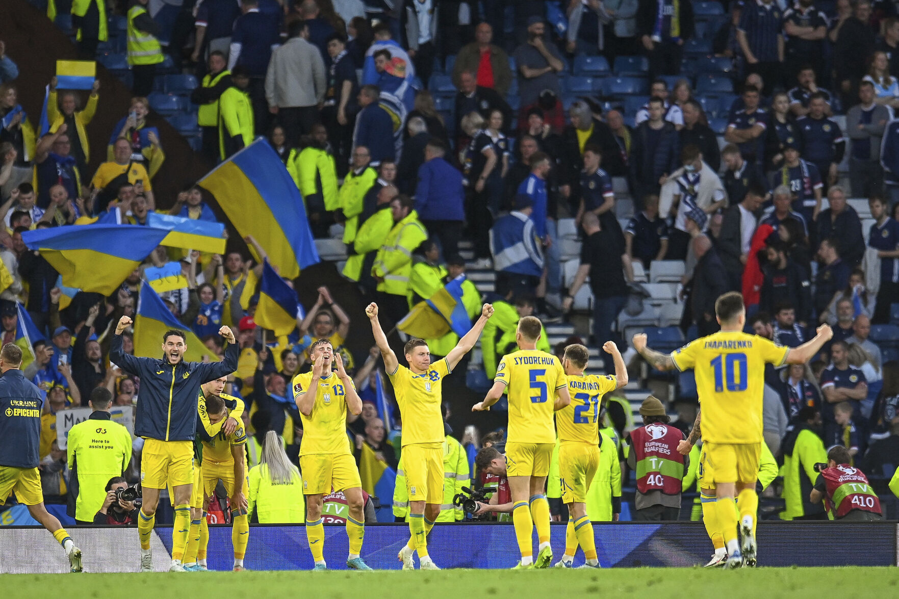 APTOPIX Britain Scotland Ukraine WCup 2022 Soccer